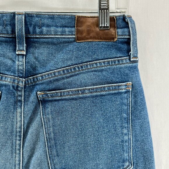 Rivet & Thread High Rise Stovepipe Straight Leg Jeans Size 27 Stretch Denim Blue - Picture 9 of 15
